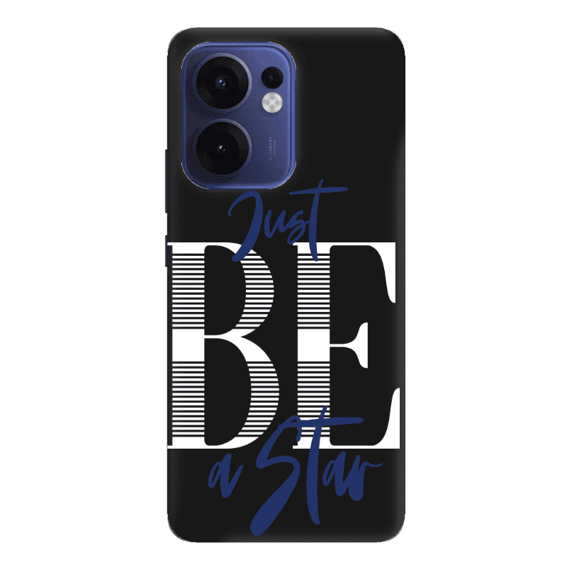 Oppo Reno 13 F Just Be a Star Black Colored Silicone TPU Θήκη