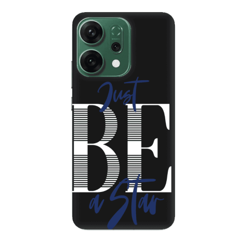 Oppo RENO 14 Just Be a Star Black Colored Silicone TPU Θήκη