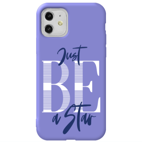 Apple iPhone 11  Just Be a Star Purple Colored Silicone TPU Θήκη