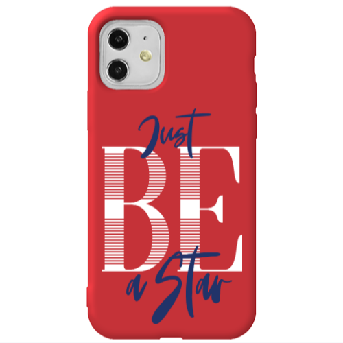 Apple iPhone 11  Just Be a Star Red Colored Silicone TPU Θήκη