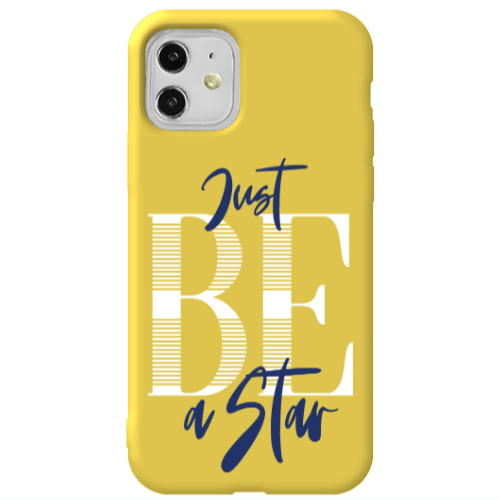 Apple iPhone 11  Just Be a Star Yellow Colored Silicone TPU Θήκη