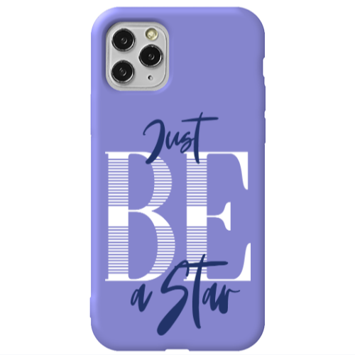 Apple iPhone 11 Pro Just Be a Star Purple Colored Silicone TPU Θήκη