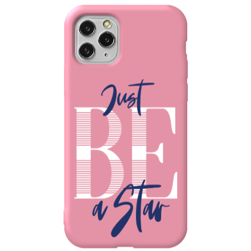 Apple iPhone 11 Pro Just Be a Star Pink Colored Silicone TPU Θήκη