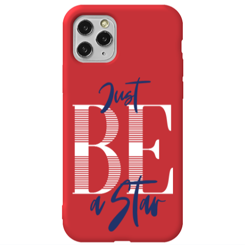 Apple iPhone 11 Pro Just Be a Star Red Colored Silicone TPU Θήκη