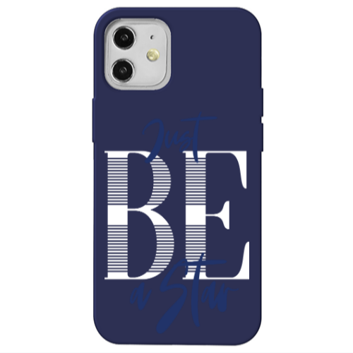 Apple iPhone 12 Just Be a Star Dark blue Colored Silicone TPU Θήκη