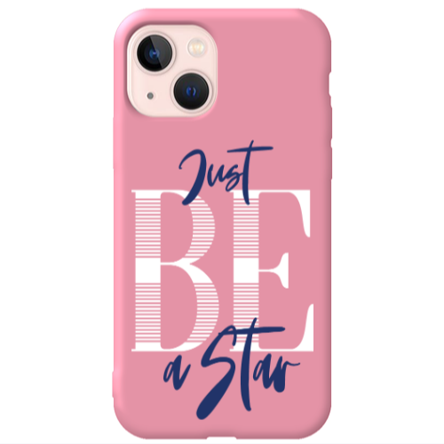Apple iPhone 13 Just Be a Star Pink Colored Silicone TPU Θήκη