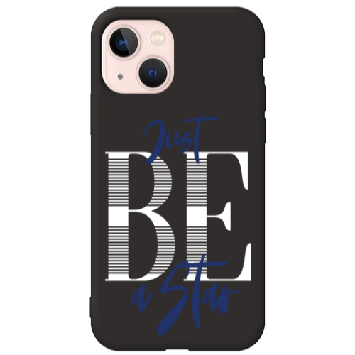 Apple iPhone 13 Just Be a Star Black Colored Silicone TPU Θήκη