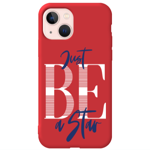 Apple iPhone 13 Just Be a Star Red Colored Silicone TPU Θήκη