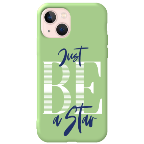 Apple iPhone 13 Just Be a Star Light Green Colored Silicone TPU Θήκη