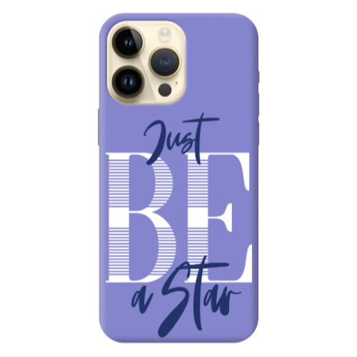 Apple iPhone 13 Pro Max Just Be a Star Purple Colored Silicone TPU Θήκη