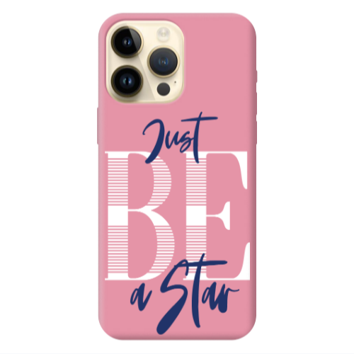 Apple iPhone 13 Pro Max Just Be a Star Pink Colored Silicone TPU Θήκη