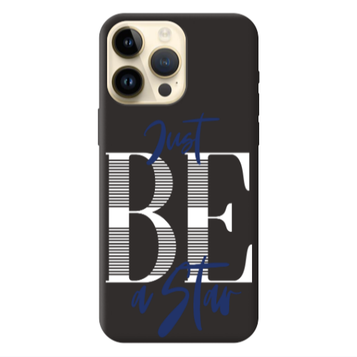 Apple iPhone 13 Pro Max Just Be a Star Black Colored Silicone TPU Θήκη