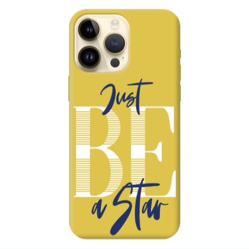 Apple iPhone 13 Pro Max Just Be a Star Yellow Colored Silicone TPU Θήκη