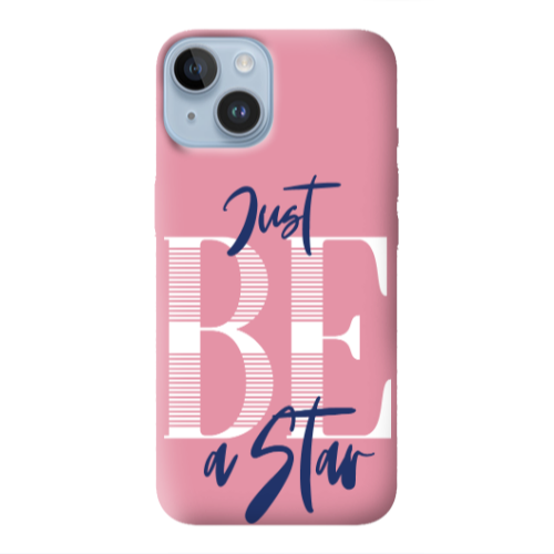 Apple iPhone 14  Just Be a Star Pink Colored Silicone TPU Θήκη