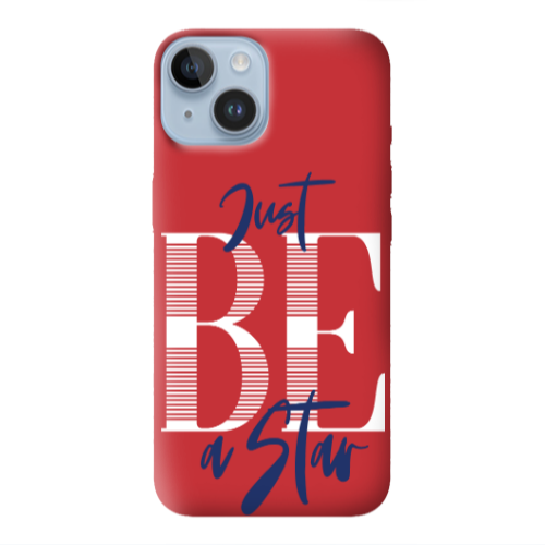 Apple iPhone 14 Plus Just Be a Star Red Colored Silicone TPU Θήκη