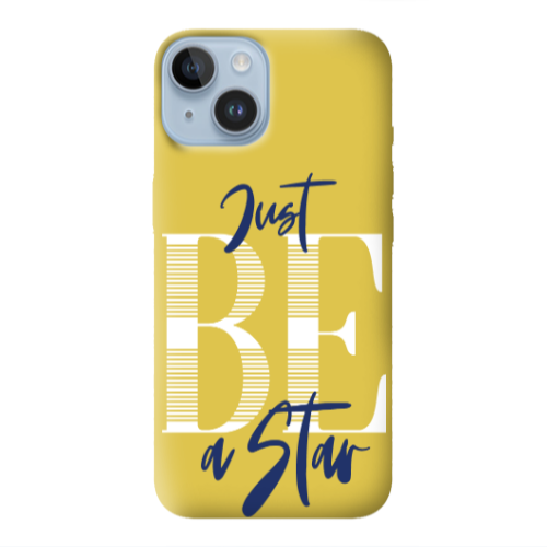 Apple iPhone 14 Plus Just Be a Star Yellow Colored Silicone TPU Θήκη