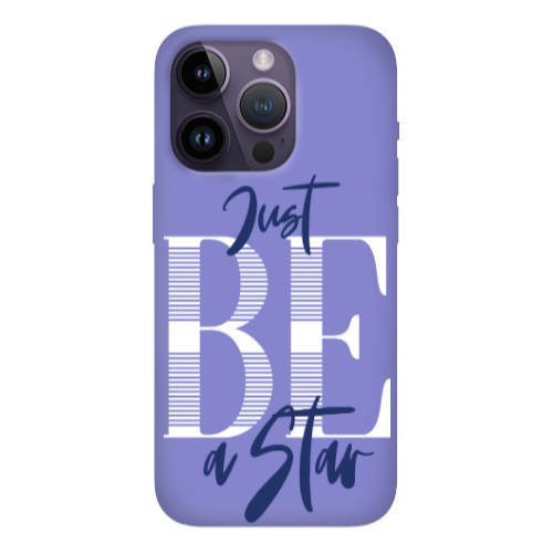 Apple iPhone 14 Pro  Just Be a Star Purple Colored Silicone TPU Θήκη