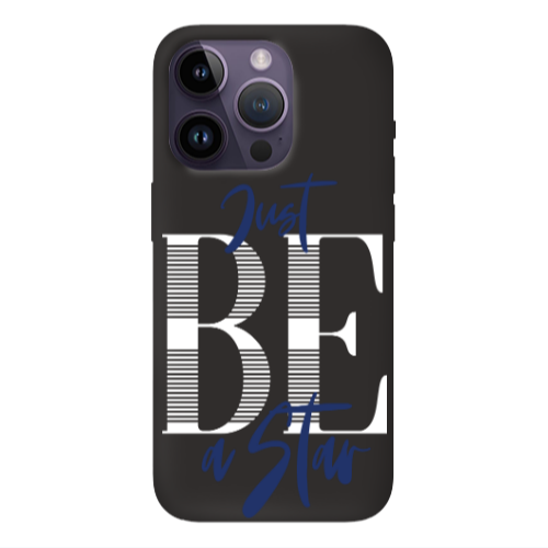Apple iPhone 14 Pro  Just Be a Star Black Colored Silicone TPU Θήκη