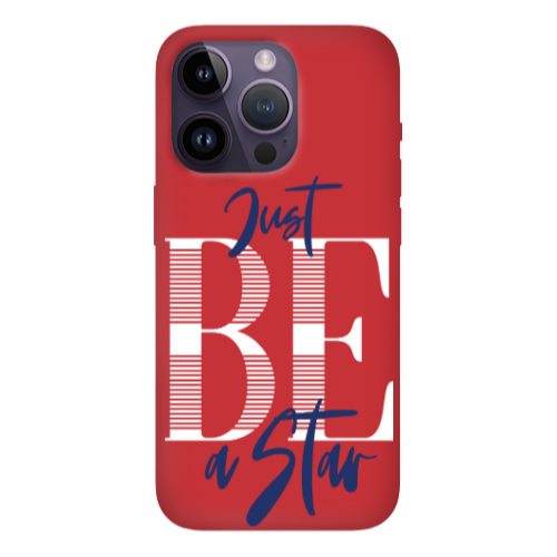 Apple iPhone 14 Pro Max Just Be a Star Red Colored Silicone TPU Θήκη