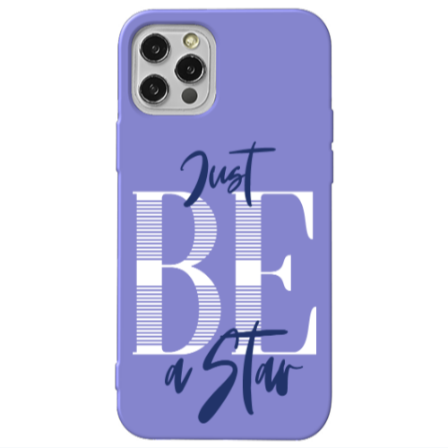 Apple iPhone 13 Pro Just Be a Star Purple Colored Silicone TPU Θήκη