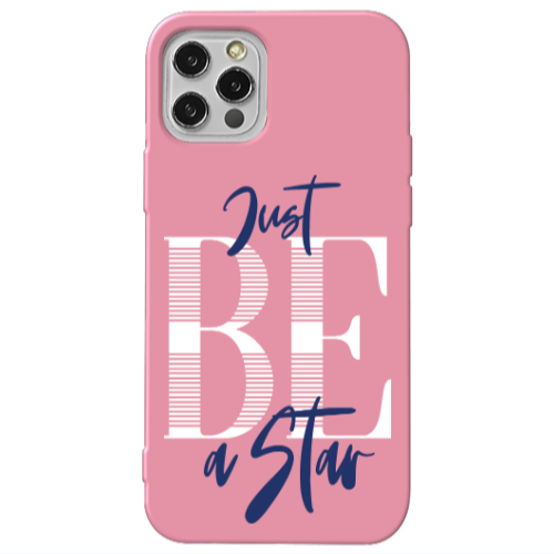 Apple iPhone 13 Pro Just Be a Star Pink Colored Silicone TPU Θήκη