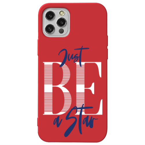 Apple iPhone 13 Pro Just Be a Star Red Colored Silicone TPU Θήκη