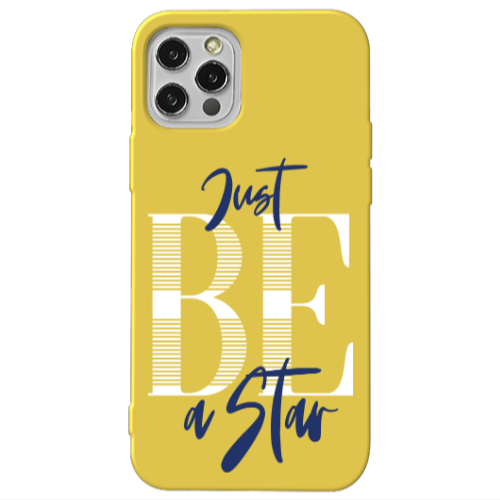 Apple iPhone 13 Pro Just Be a Star Yellow Colored Silicone TPU Θήκη