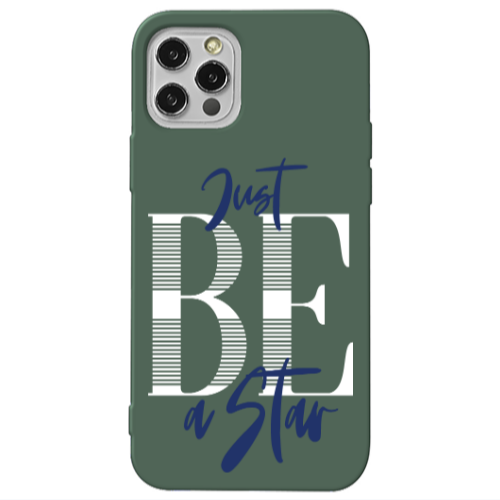 Apple iPhone 13 Pro Just Be a Star Dark Green Colored Silicone TPU Θήκη