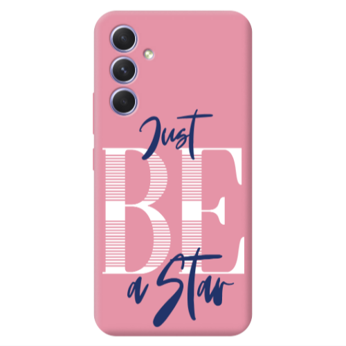 Samsung A54 Just Be a Star Pink Colored Silicone TPU Θήκη