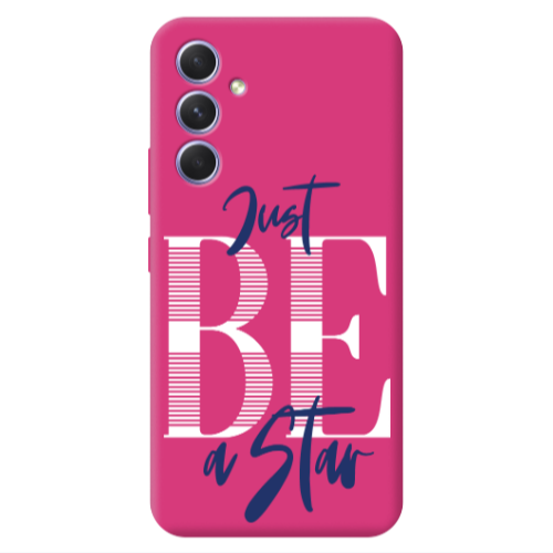 Samsung A54 Just Be a Star Fuchsia Colored Silicone TPU Θήκη