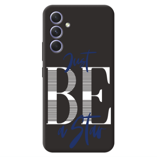 Samsung A54 Just Be a Star Black Colored Silicone TPU Θήκη