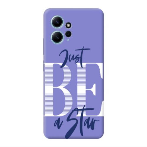 Xiaomi Redmi Note 12 4G Just Be a Star Purple Colored Silicone TPU Θήκη