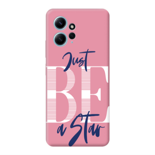 Xiaomi Redmi Note 12 4G Just Be a Star Pink Colored Silicone TPU Θήκη