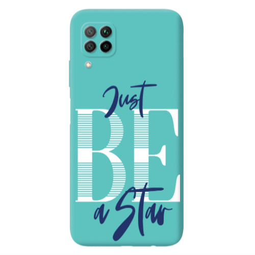 Huawei P40 Lite Just Be a Star Turquoise Colored Silicone TPU Θήκη