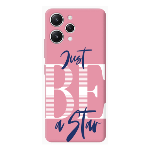 Xiaomi Redmi 12 Just Be a Star Pink Colored Silicone TPU Θήκη