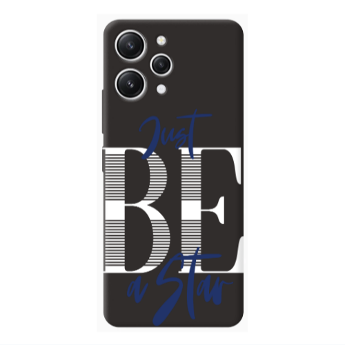 Xiaomi Redmi 12 Just Be a Star Black Colored Silicone TPU Θήκη