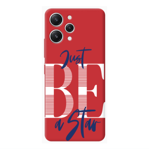 Xiaomi Redmi 12 Just Be a Star Red Colored Silicone TPU Θήκη