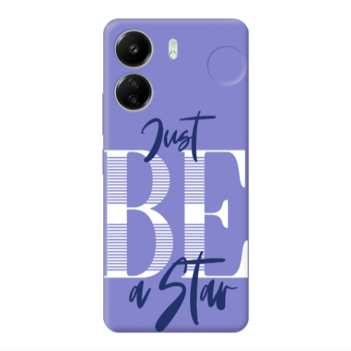 Xiaomi Redmi 13C Just Be a Star Purple Colored Silicone TPU Θήκη