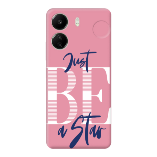 Xiaomi Redmi 13C Just Be a Star Pink Colored Silicone TPU Θήκη