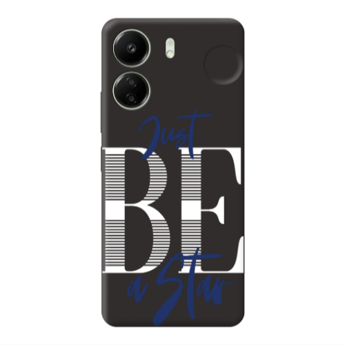 Xiaomi Redmi 13C Just Be a Star Black Colored Silicone TPU Θήκη
