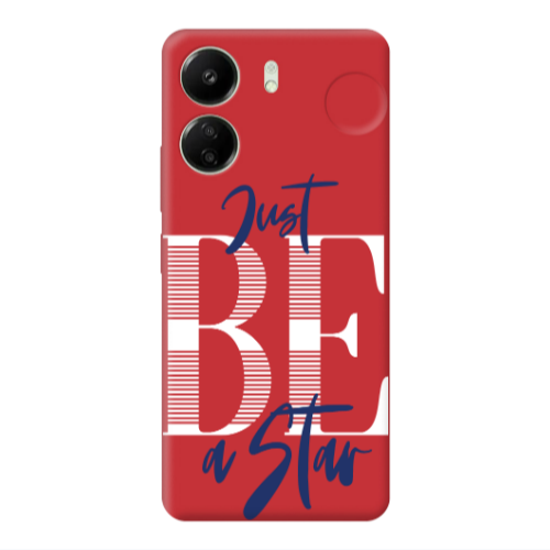 Xiaomi Redmi 13C Just Be a Star Red Colored Silicone TPU Θήκη