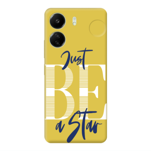 Xiaomi Redmi 13C Just Be a Star Yellow Colored Silicone TPU Θήκη