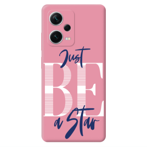 Xiaomi Poco X5 Just Be a Star Pink Colored Silicone TPU Θήκη