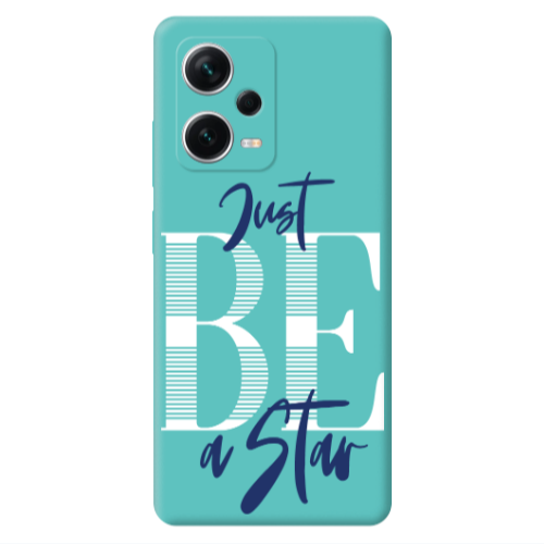 Xiaomi Poco X5 Just Be a Star Turquoise Colored Silicone TPU Θήκη