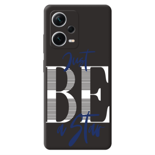 Xiaomi Poco X5 Just Be a Star Black Colored Silicone TPU Θήκη