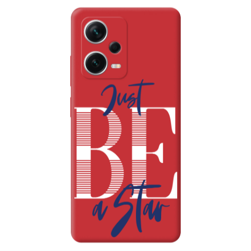 Xiaomi Poco X5 Just Be a Star Red Colored Silicone TPU Θήκη