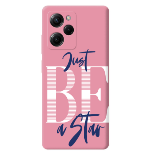 Xiaomi Poco X5 Pro Just Be a Star Pink Colored Silicone TPU Θήκη