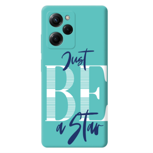 Xiaomi Poco X5 Pro Just Be a Star Turquoise Colored Silicone TPU Θήκη