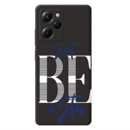 Xiaomi Poco X5 Pro Just Be a Star Black Colored Silicone TPU Θήκη