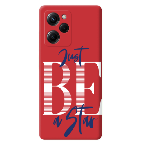 Xiaomi Poco X5 Pro Just Be a Star Red Colored Silicone TPU Θήκη